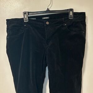 Low Rise Black Flare Corduroys